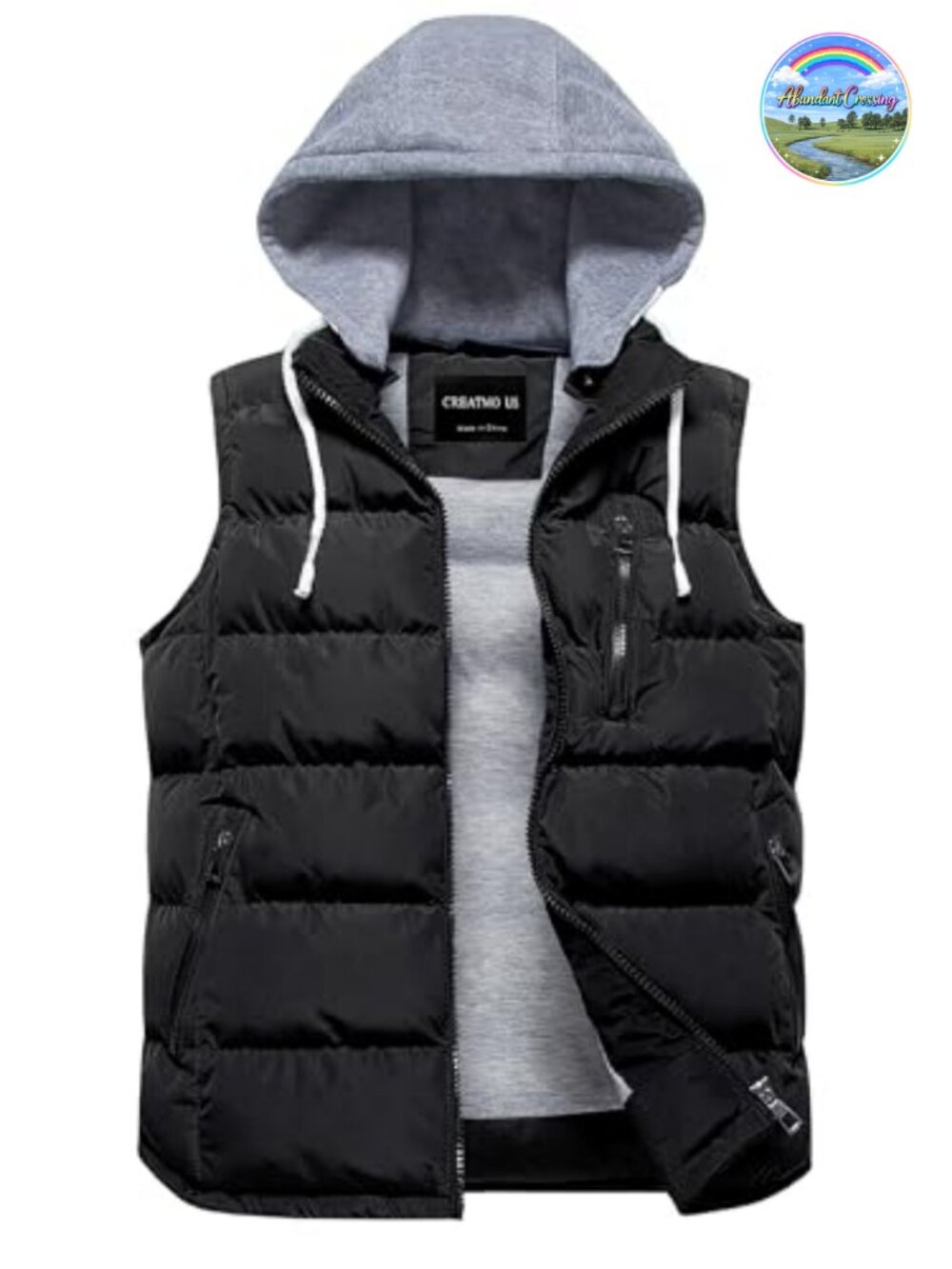Women's Warm Puffer Vest Thick Padded Sleeveless with Detachable Hood Winter